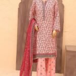 Ladies Binsaeed Ready to Wear Digital Printed with Embroidery Pakistani Lawn Dress in UAE