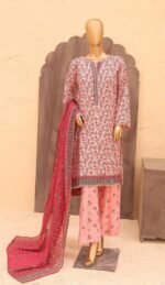 Ladies Binsaeed Ready to Wear Digital Printed with Embroidery Pakistani Lawn Dress in UAE