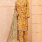 Ladies Binsaeed Ready to Wear Digital Printed with Embroidery Pakistani Lawn Dress in UAE