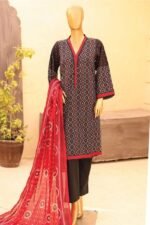 Ladies Binsaeed Ready to Wear Digital Printed with Embroidery Pakistani Lawn Dress in UAE