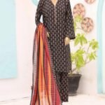 Ladies Binsaeed Ready to Wear Digital Printed with Embroidery Pakistani Lawn Dress in UAE