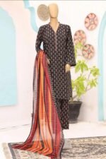 Ladies Binsaeed Ready to Wear Digital Printed with Embroidery Pakistani Lawn Dress in UAE