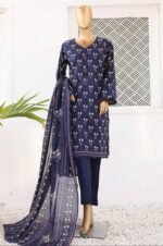 Ladies Binsaeed Ready to Wear Digital Printed with Embroidery Pakistani Lawn Dress in UAE