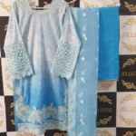 Ladies Ready to Wear Digital Printed with Embroidery Pakistani Lawn Dress in UAE