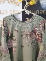 Ladies Ready to Wear Digital Printed with Embroidery Pakistani Lawn Dress in UAE