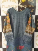 Ladies Ready to Wear Digital Printed with Embroidery Pakistani Lawn Dress in UAE