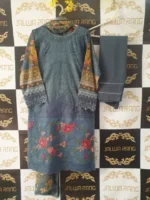 Ladies Ready to Wear Digital Printed with Embroidery Pakistani Lawn Dress in UAE