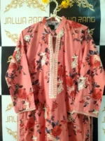 Ladies Ready to Wear Digital Printed with Embroidery Pakistani Lawn Dress in UAE