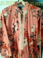 Ladies Ready to Wear Digital Printed with Embroidery Pakistani Lawn Dress in UAE