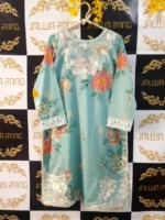 Ladies Ready to Wear Digital Printed with Embroidery Pakistani Lawn Dress in UAE