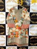 Ladies Ready to Wear Digital Printed with Embroidery Pakistani Lawn Dress in UAE