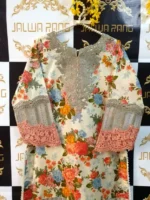 Ladies Ready to Wear Digital Printed with Embroidery Pakistani Lawn Dress in UAE