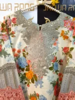 Ladies Ready to Wear Digital Printed with Embroidery Pakistani Lawn Dress in UAE