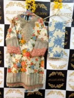 Ladies Ready to Wear Digital Printed with Embroidery Pakistani Lawn Dress in UAE