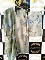 Ladies Ready to Wear Digital Printed with Embroidery Pakistani Lawn Dress in UAE