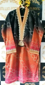 Ladies Ready to Wear Digital Printed with Embroidery Pakistani Chiffon Dress in UAE