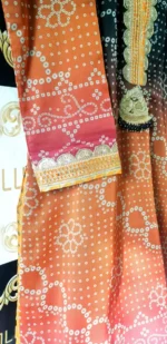 Ladies Ready to Wear Digital Printed with Embroidery Pakistani Chiffon Dress in UAE