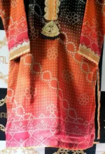 Ladies Ready to Wear Digital Printed with Embroidery Pakistani Chiffon Dress in UAE