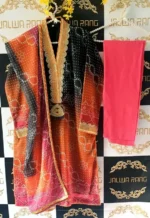 Ladies Ready to Wear Digital Printed with Embroidery Pakistani Chiffon Dress in UAE