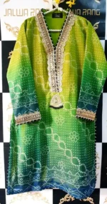 Ladies Ready to Wear Digital Printed with Embroidery Pakistani Chiffon Dress in UAE