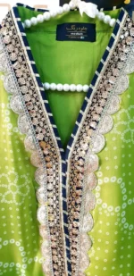 Ladies Ready to Wear Digital Printed with Embroidery Pakistani Chiffon Dress in UAE