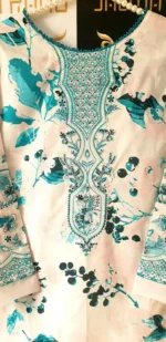 Ladies Ready to Wear Digital Printed with Embroidery Pakistani Lawn Dress in UAE