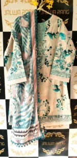 Ladies Ready to Wear Digital Printed with Embroidery Pakistani Lawn Dress in UAE